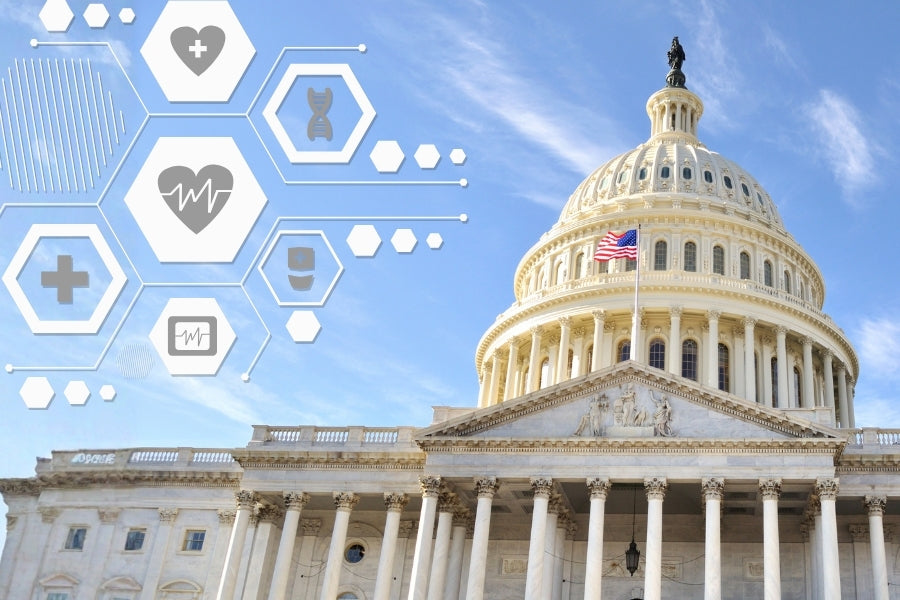 US Capital with medical icons